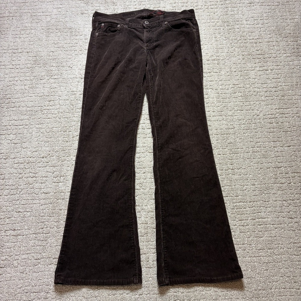 AG Adriano Goldschmied Angel Brown Corduroy Bootcut Pants Womens 29R Made in USA